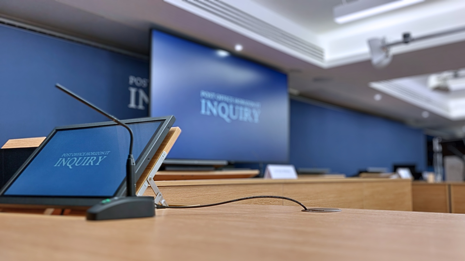 Image of the Post Office Horizon Inquiry hearing room